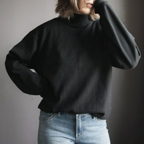 100% Cashmere TSE Oversized Mockneck ( Saks 5th Avenue ) Pullover - Picture 1 of 6
